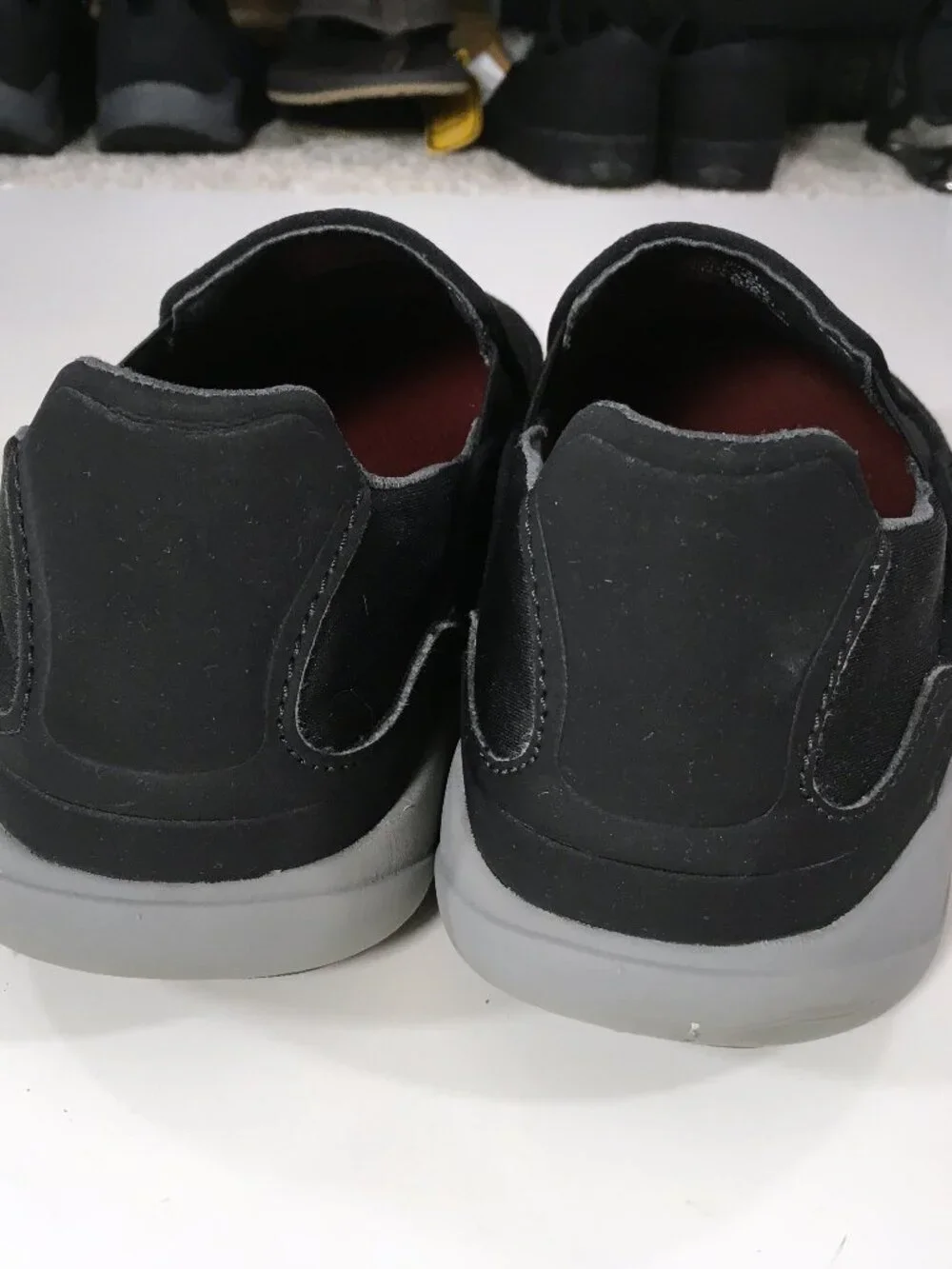 Olukai Nohea Pae Slip On Sneakers Mens Size 8.5 Black Mesh Drop in Heel